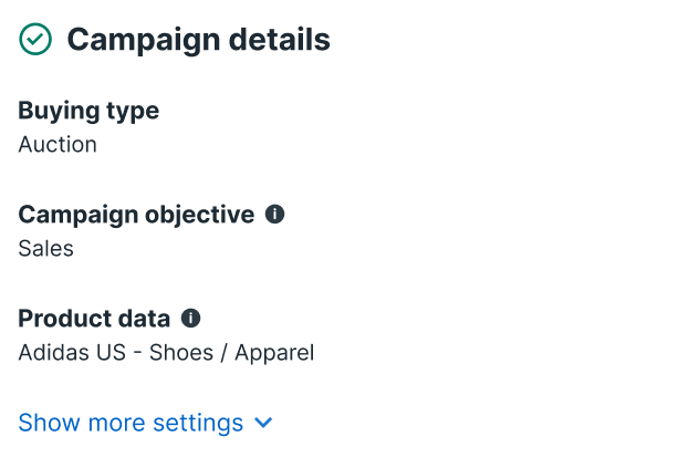 Campaign details card