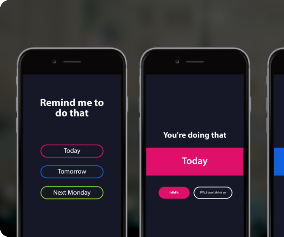 That app reminder screens